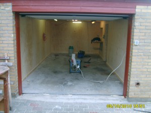 Velomobil garage klar til maling